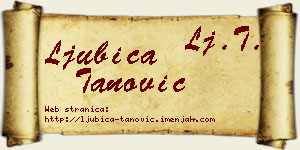 Ljubica Tanović vizit kartica